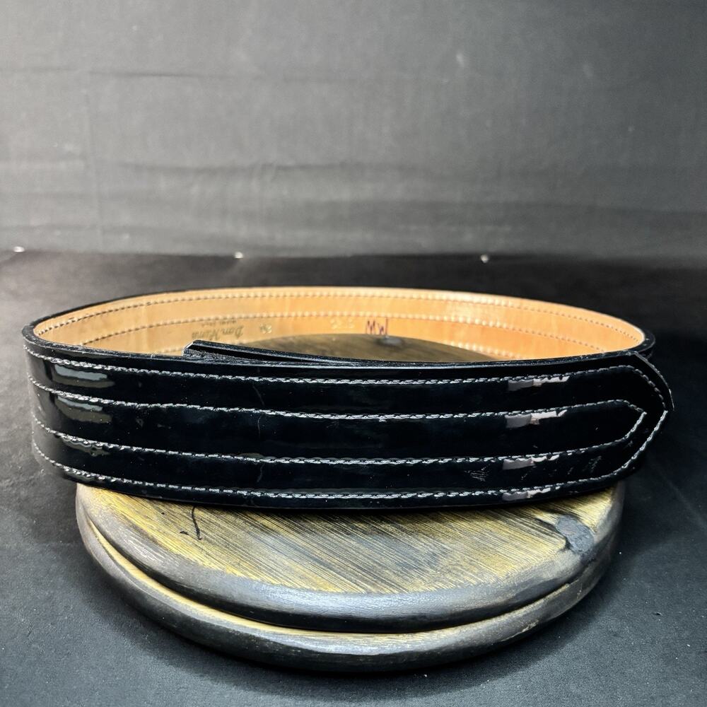 Don Hume Duty Belt Size 28" Hi-Gloss Belt Keeper Quad Stitched Leather B120 2.25